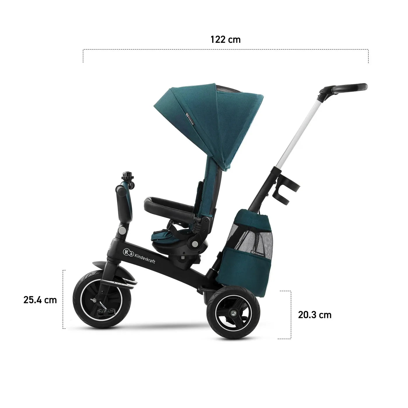 Tricicleta kinderkraft easytwist, midnight green
