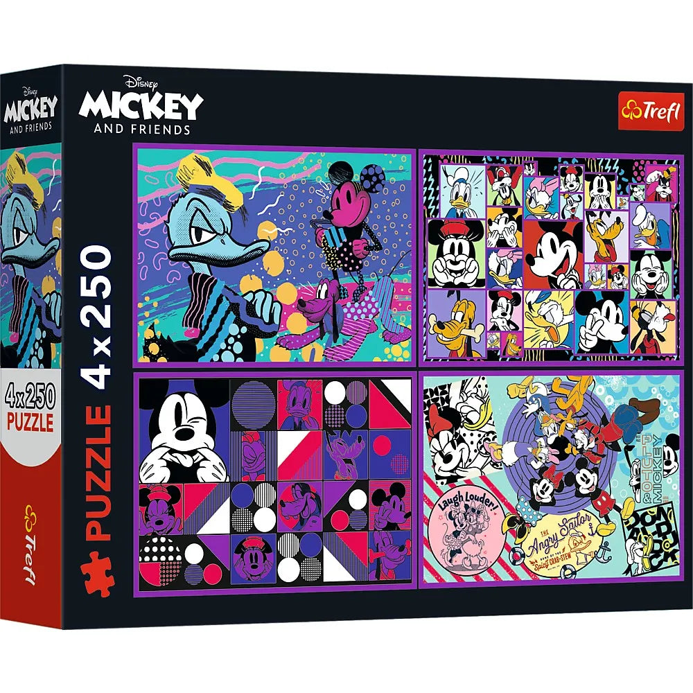Puzzle trefl 4x250 disney mickey mouse si prietenii