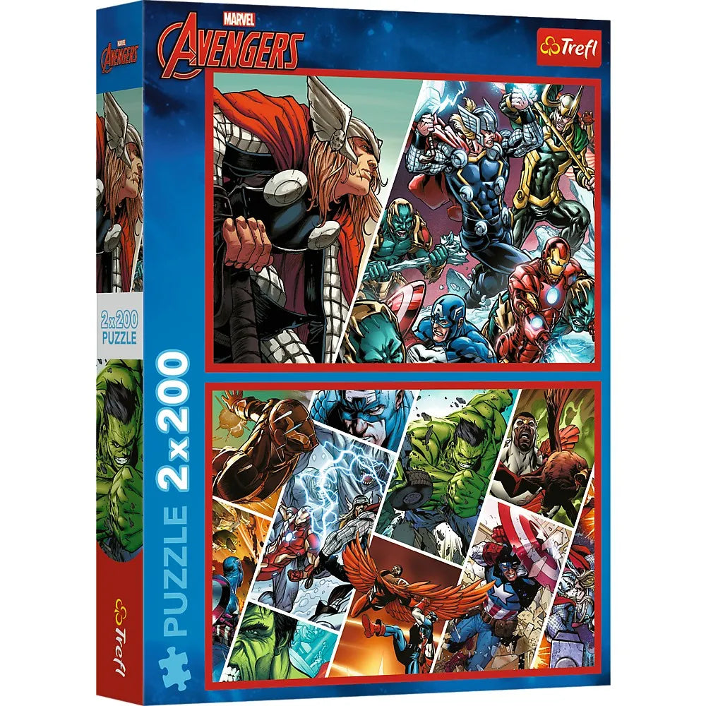 Puzzle trefl 2x200 marvel avengers aparatorii lumii