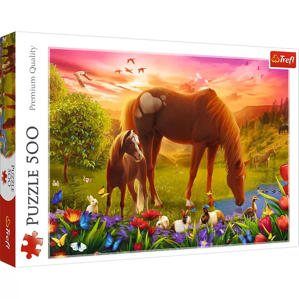 Puzzle trefl 500 calutii la apus