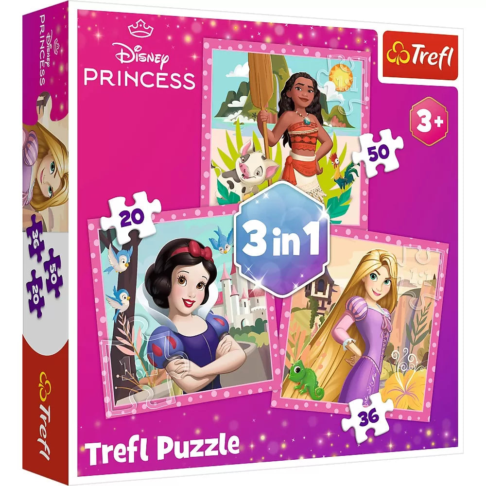 Puzzle trefl 3in1 disney princess flori minunate