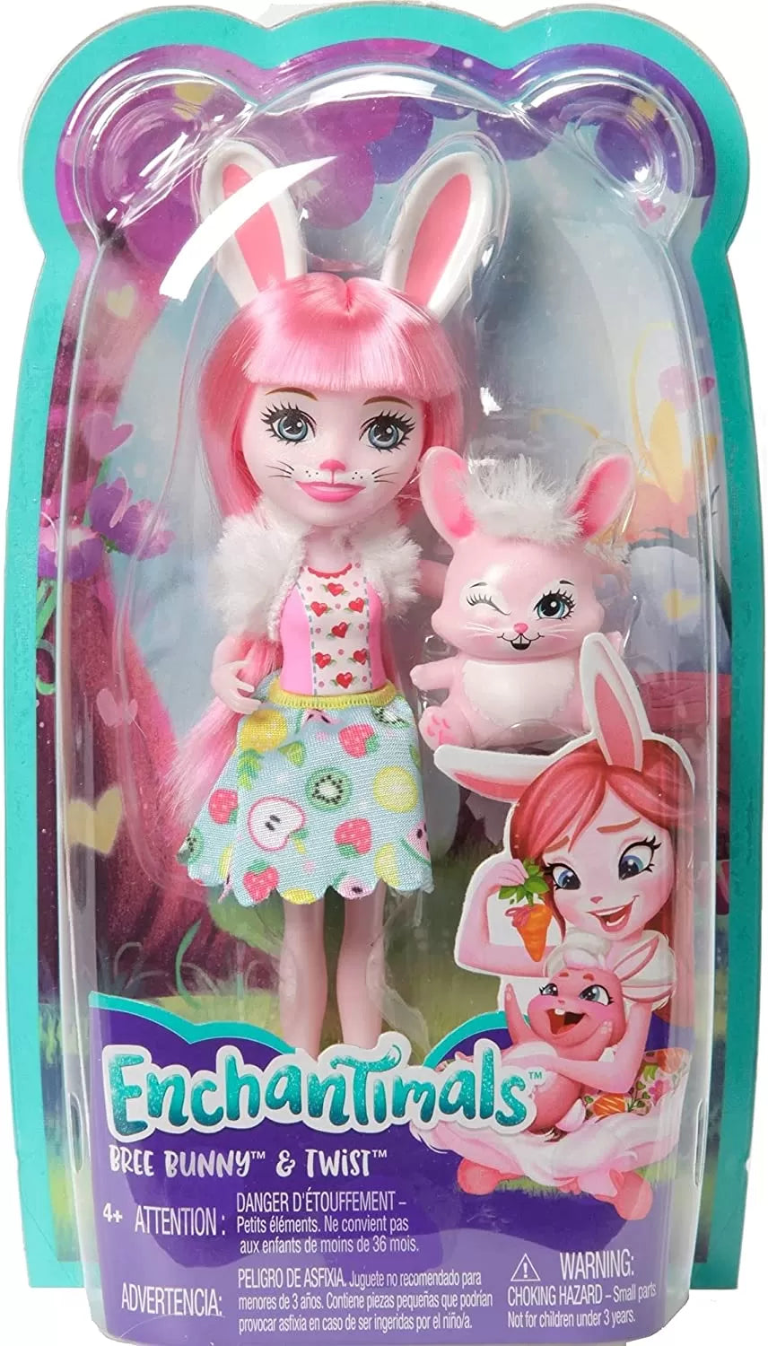 Enchantimals papusi cu animalute bree bunny si twist