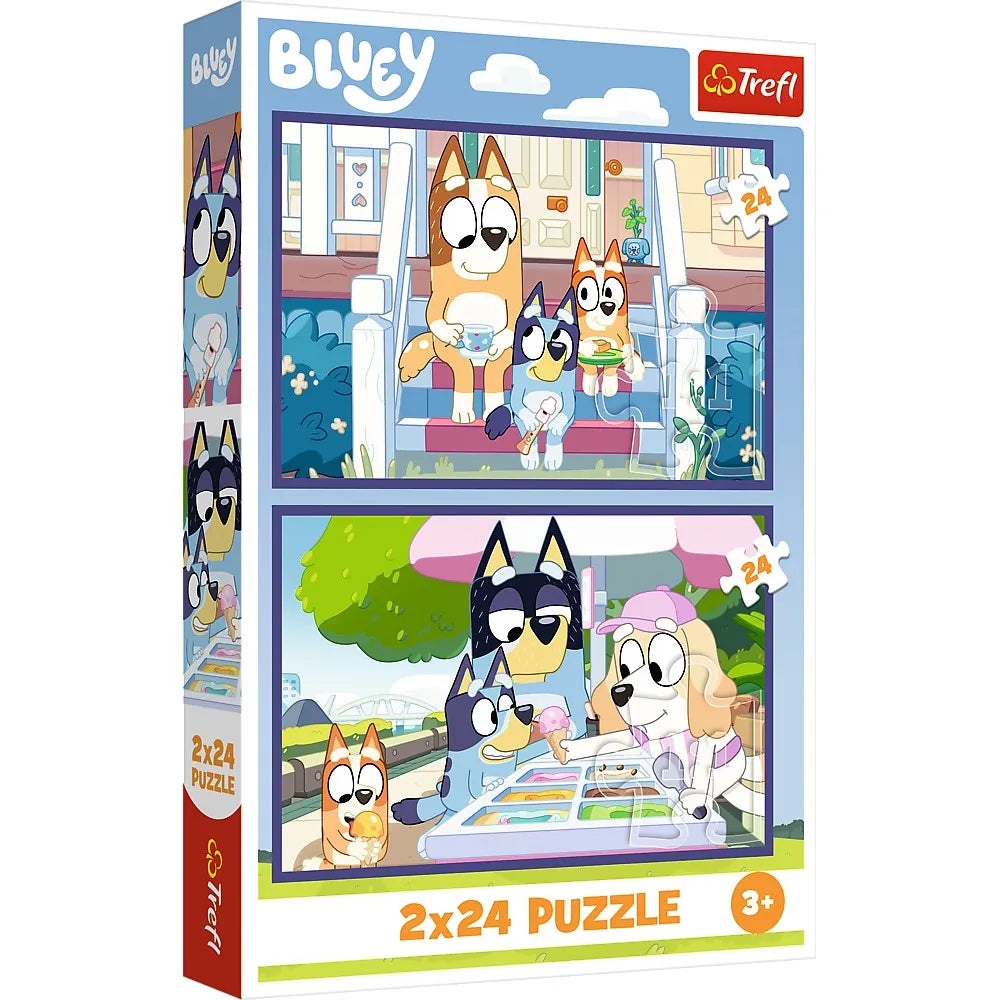 Puzzle trefl 2x24 bluey distractie cu bluey