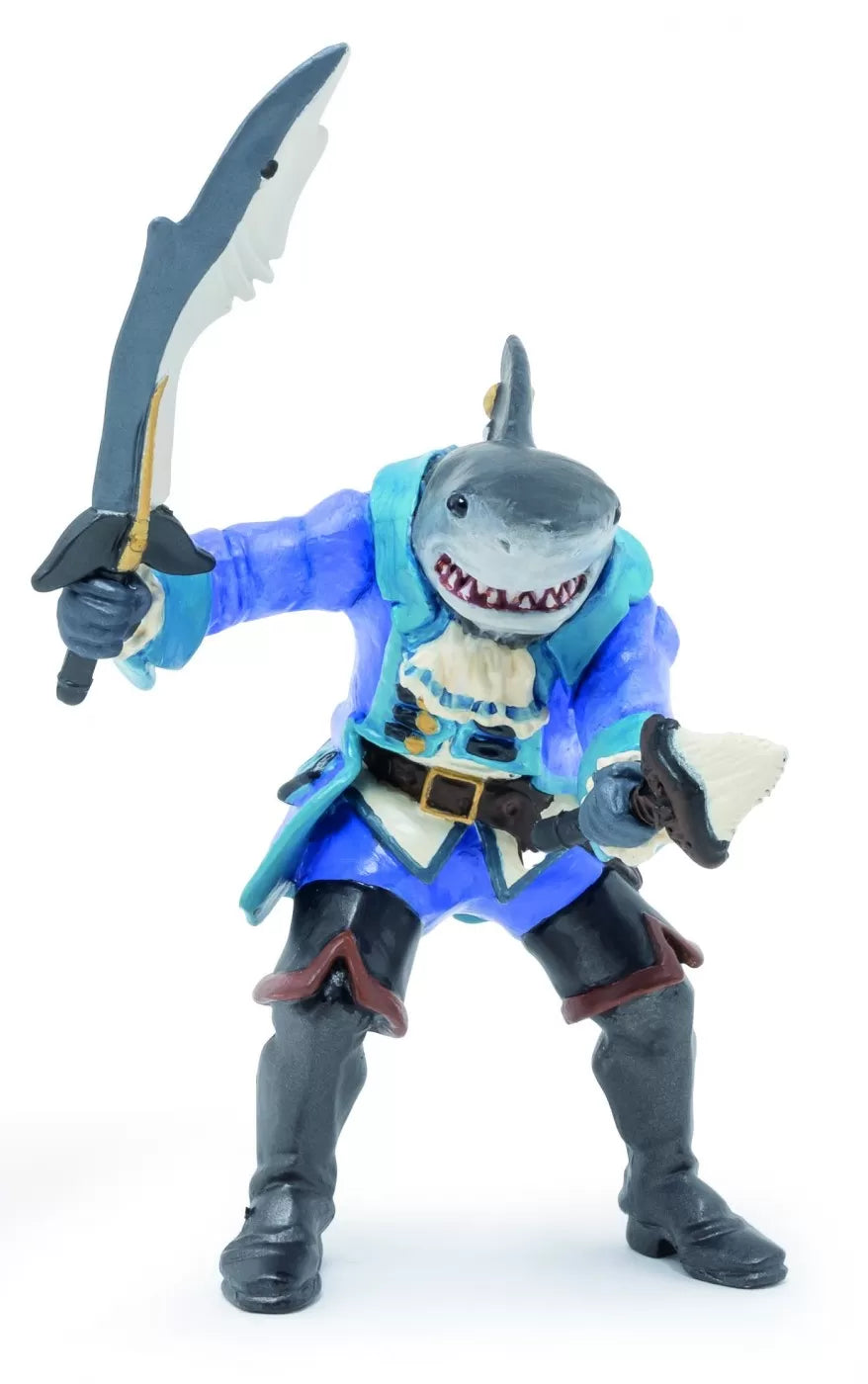 Papo figurina mutant rechin cu jacheta albastra