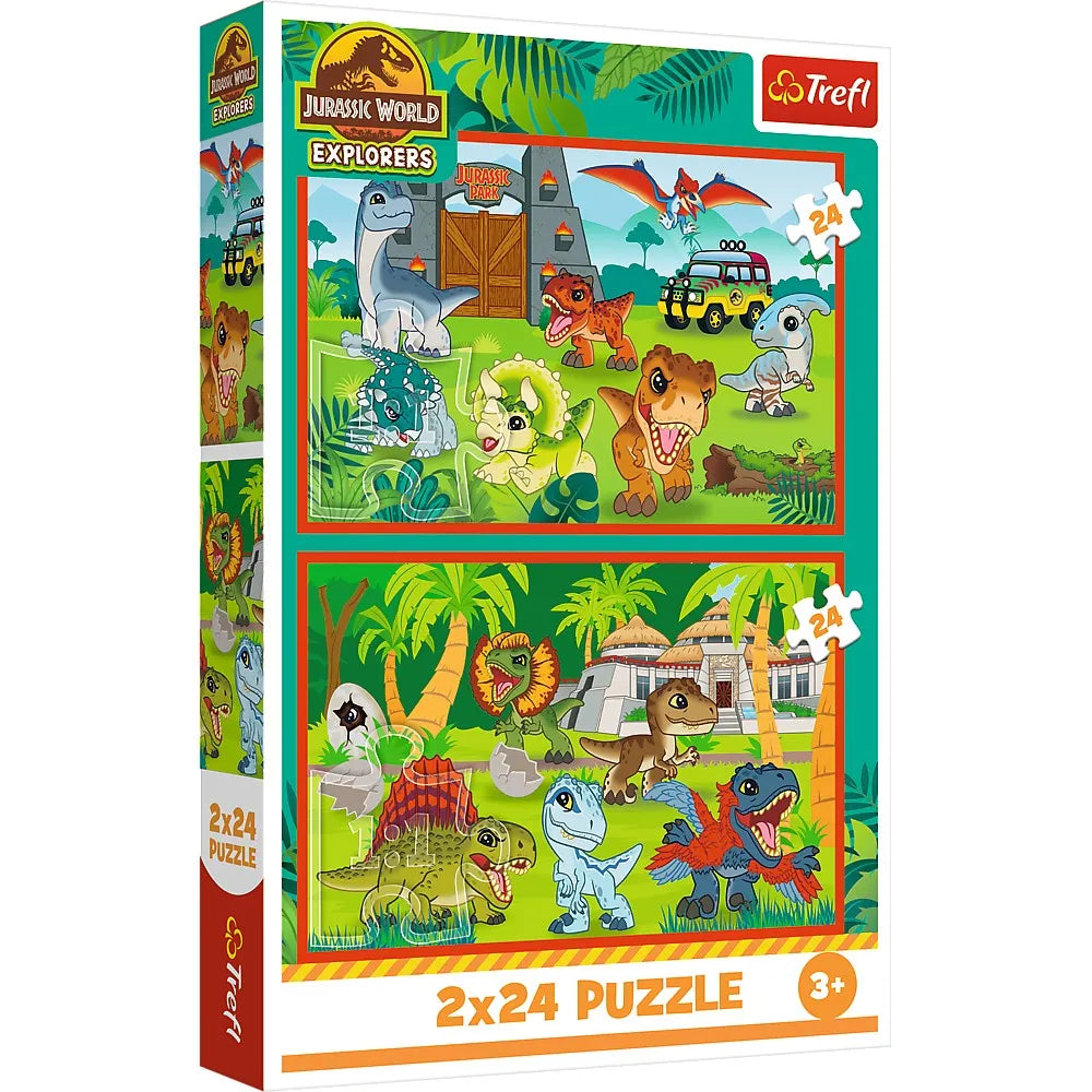 Puzzle trefl 2x70 jurassic world universul jurassic park