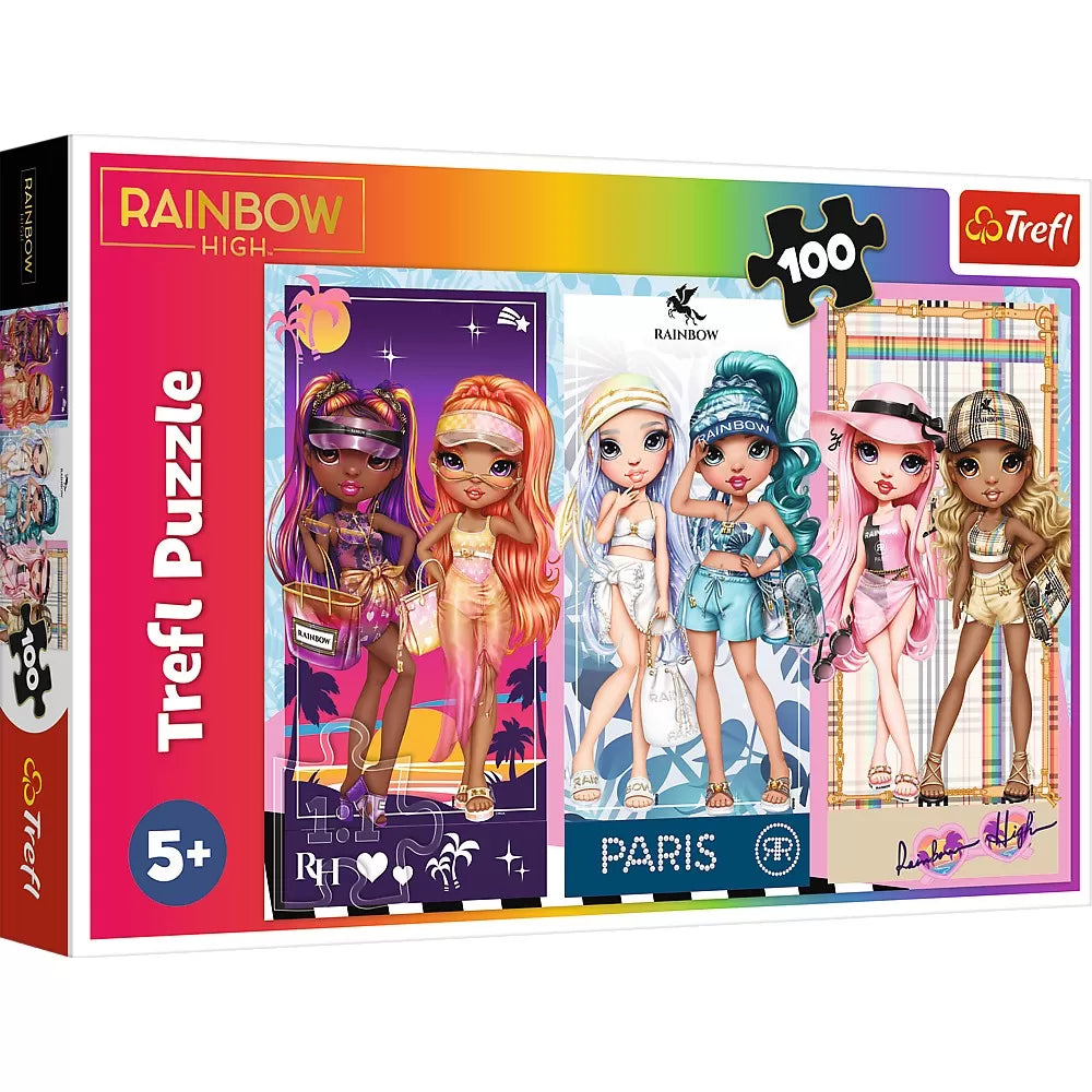 Puzzle trefl 100 rainbow high papusile deosebite