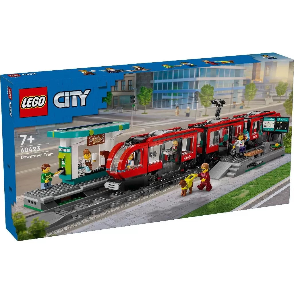 Lego city trains statie si tramvai in centrul orasului 60423
