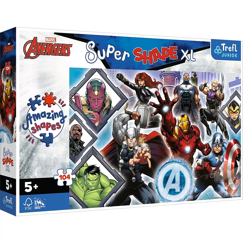 Puzzle trefl primo super shape xxl 104 avengers