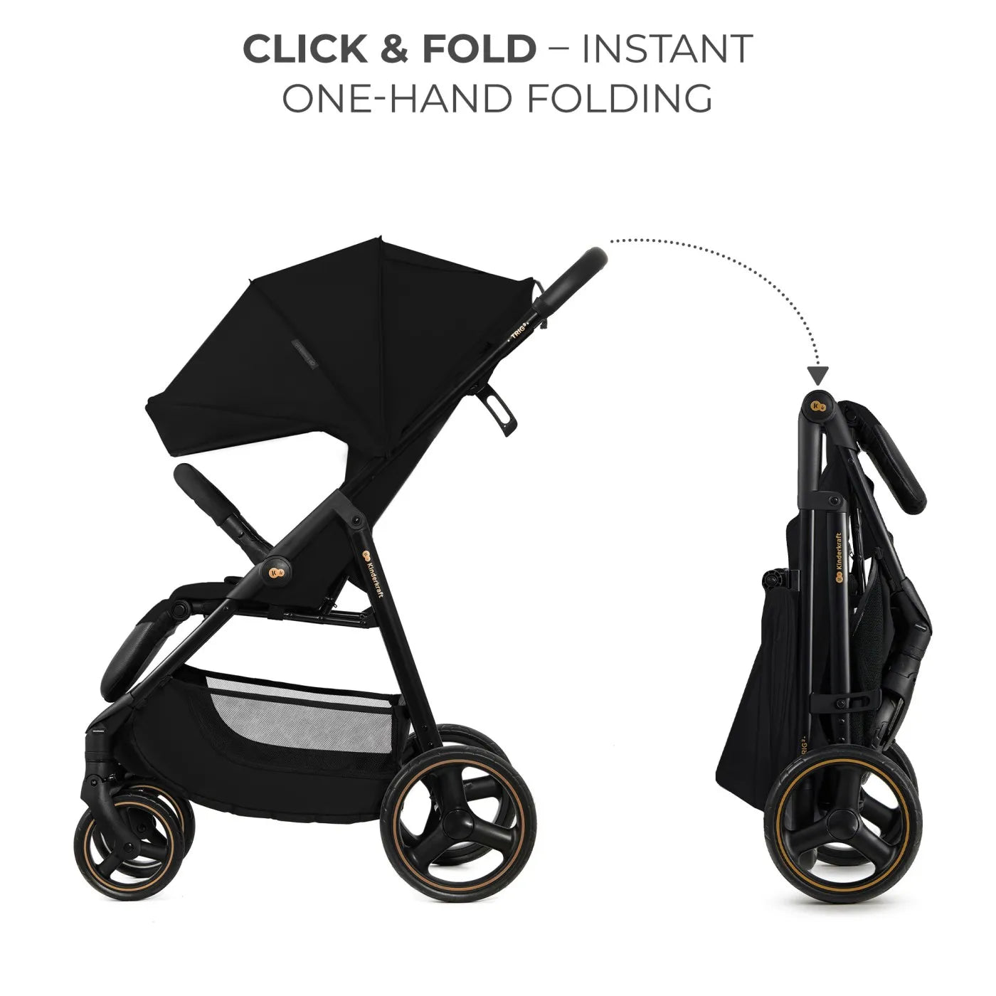 Carucior sport kinderkraft trig3 onyx black