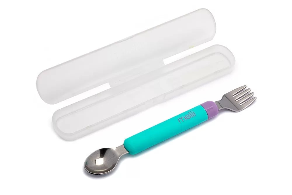 Set lingurita-furculita, melii, blue&purple