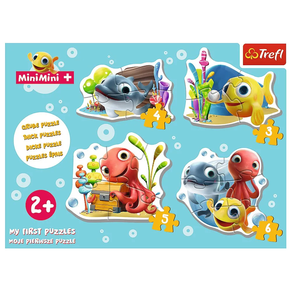 Puzzle trefl baby clasic pestisorul minimini 18 piese