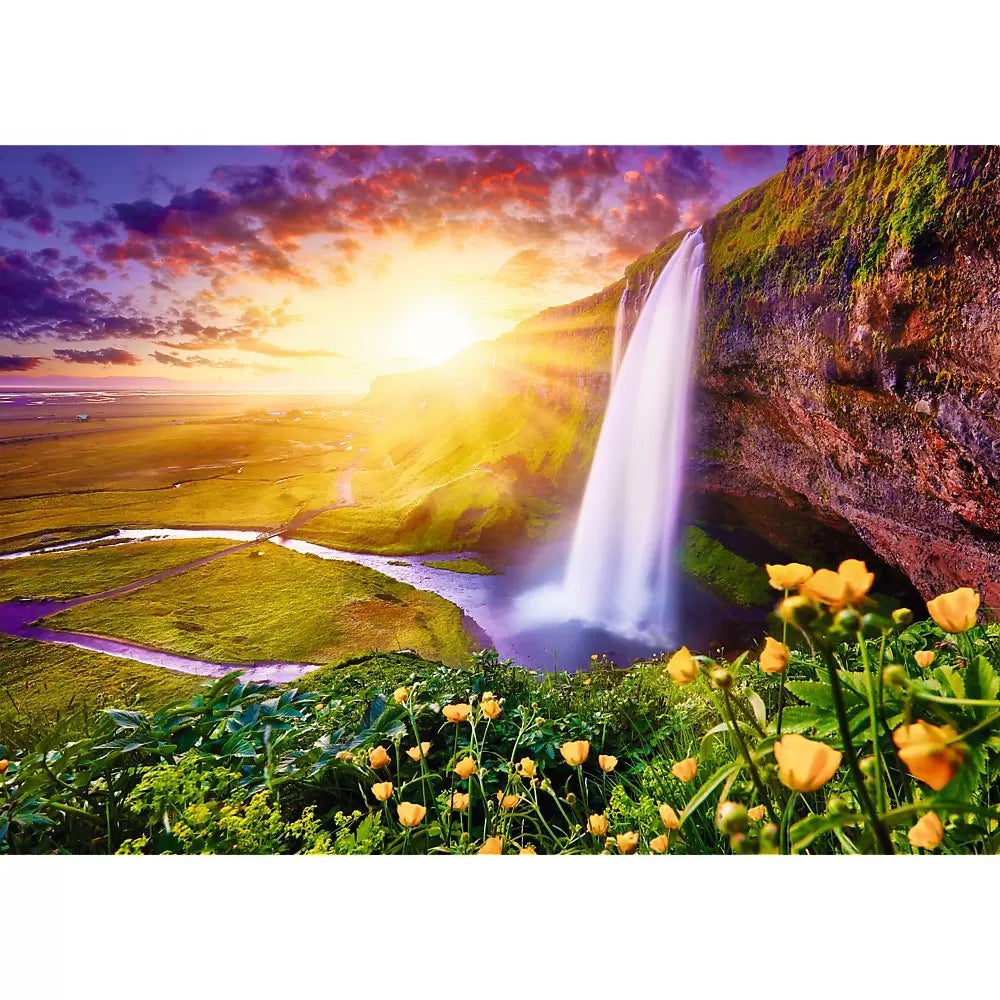 Puzzle trefl uft 1000 cascada seljalandsfoss islanda