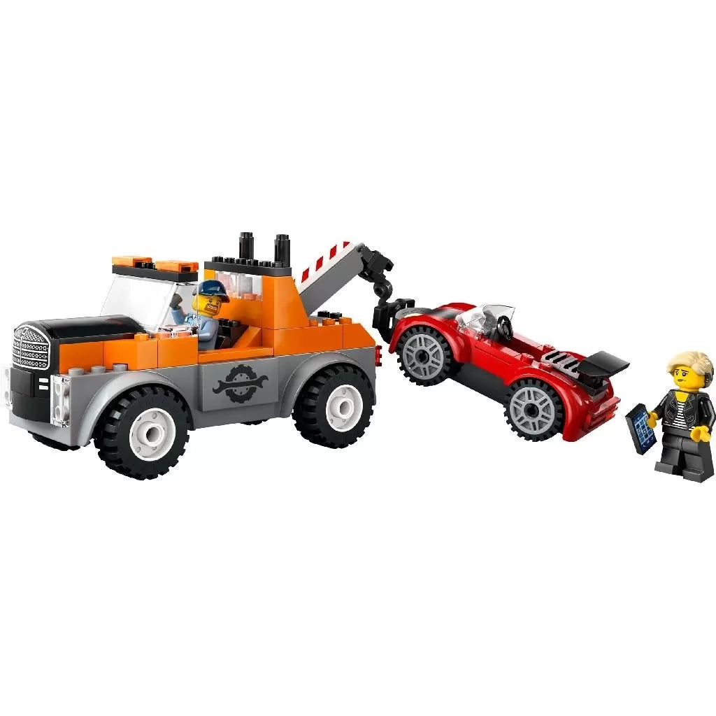 Lego city camioneta de tractare si masina sport 60435