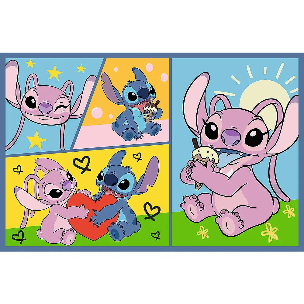 Puzzle trefl 2x70 stitch nu exista plictiseala cu stitch