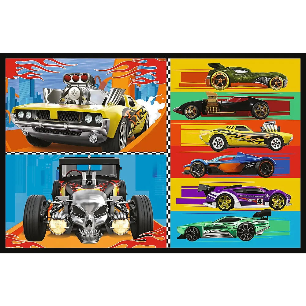 Puzzle trefl 2x70 hot wheels masini