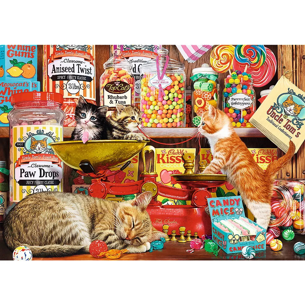 Puzzle trefl 1000 pisici si dulciuri