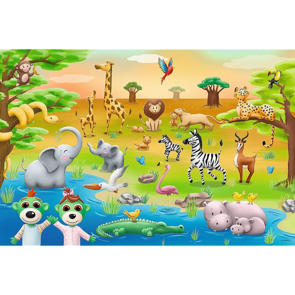 Puzzle trefl 24 maxi babies and the bear safari