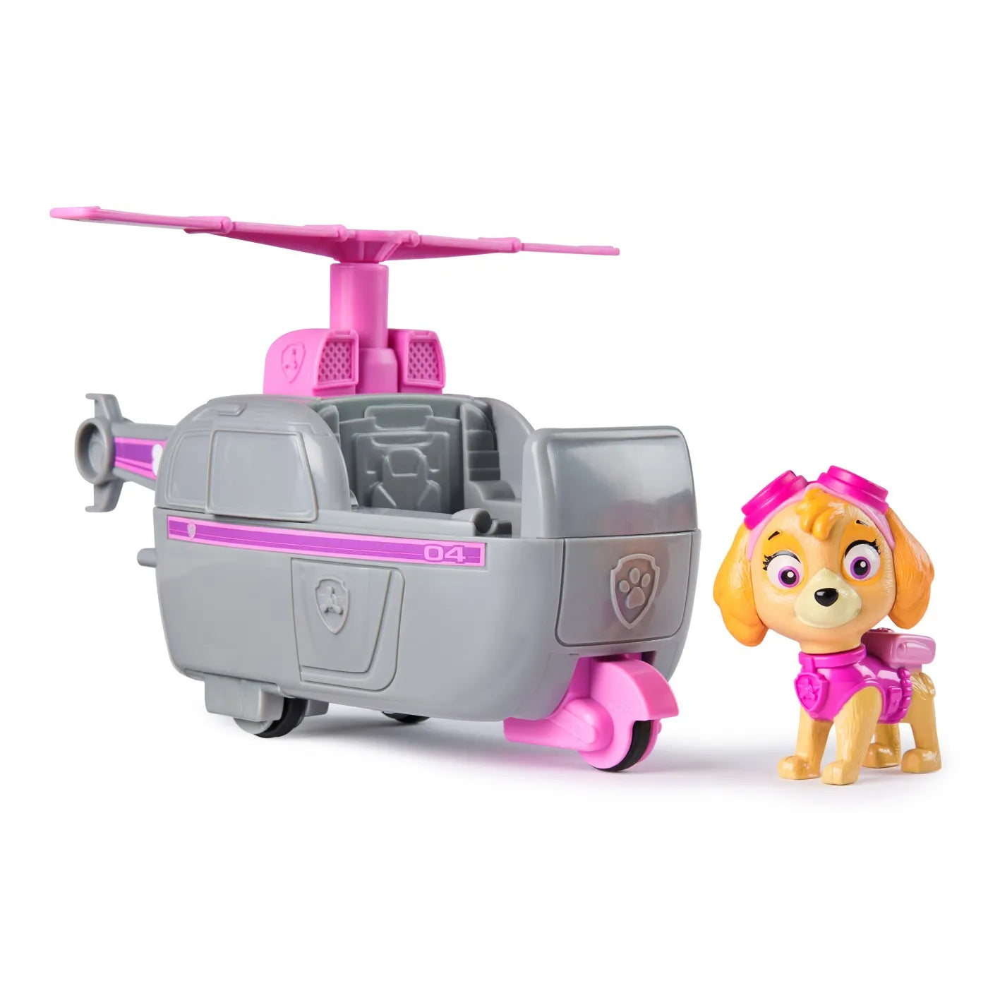 Patrula catelusilor set vehicul de baza elicopter si figurina skye