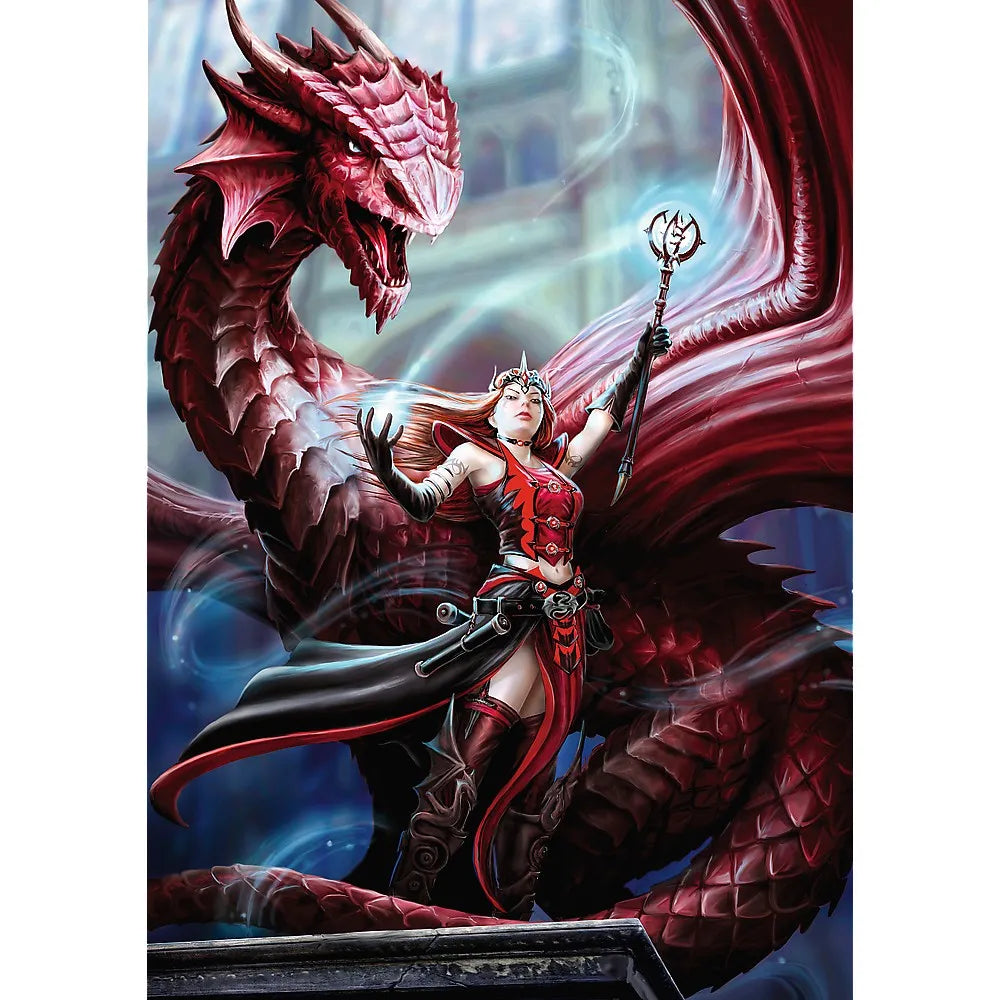 Puzzle trefl 1000 premium plus fantasy vrajitoarea scarlet si dragonul