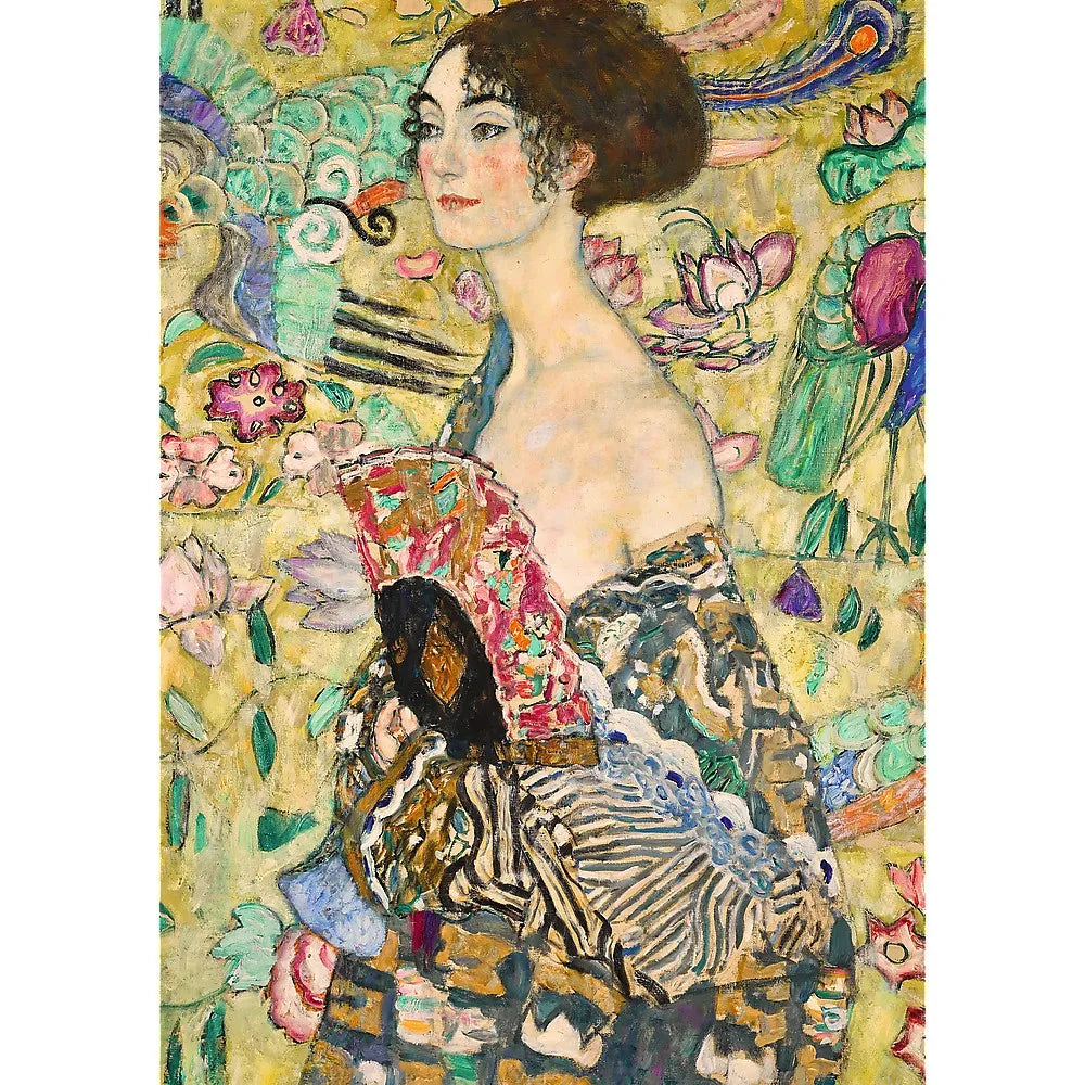 Puzzle trefl 1000 art collection gustav klimt doamna cu evantai