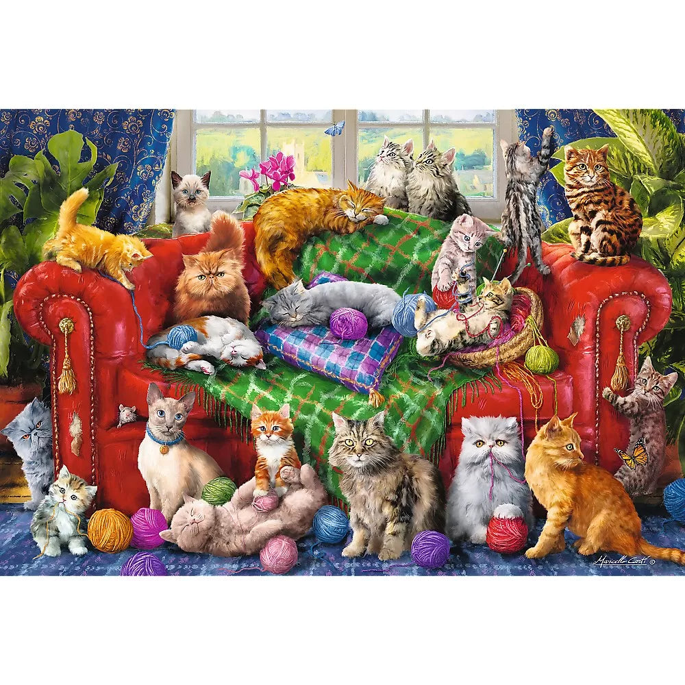 Puzzle trefl 1500 pisicutele pe canapea
