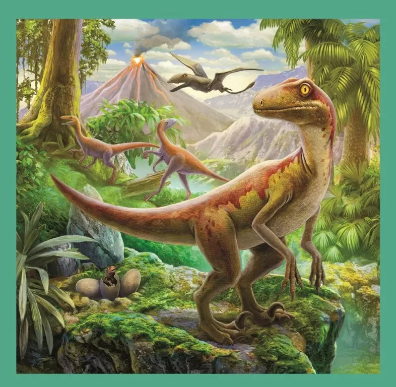 Puzzle trefl 3in1 lumea extraordinara a dinozaurilor
