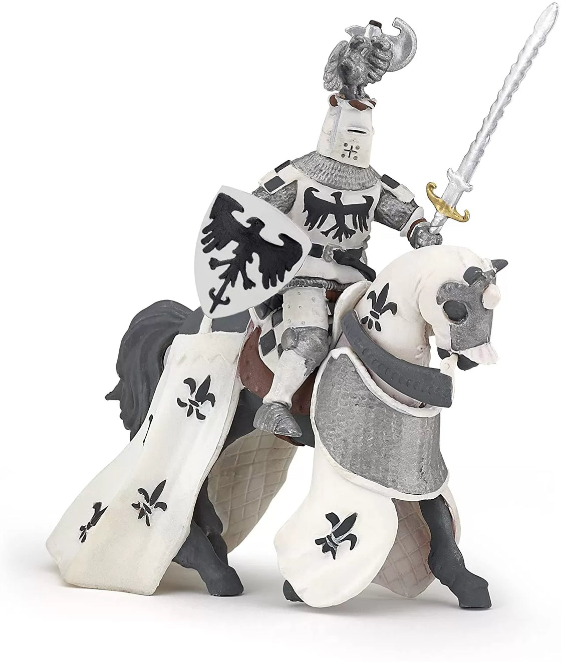 Papo figurina cavaler cu pene alb