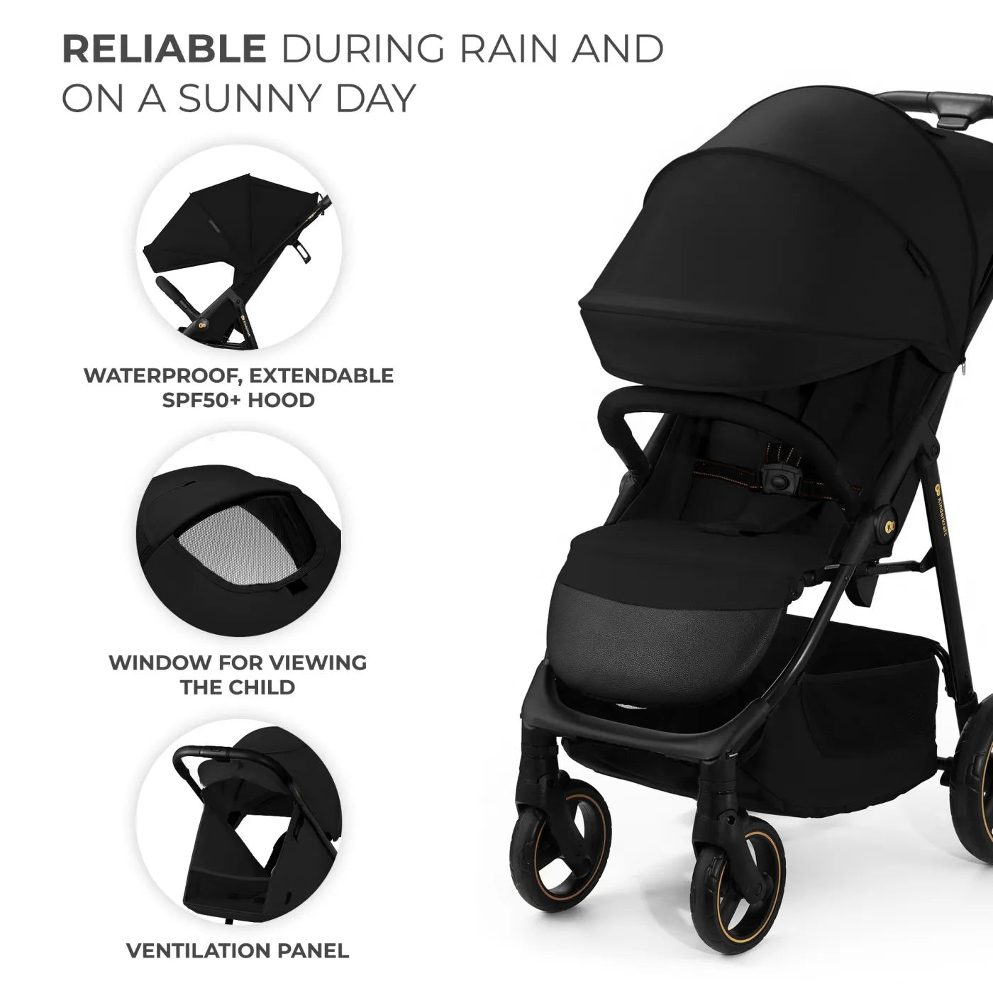 Carucior sport kinderkraft trig3 onyx black