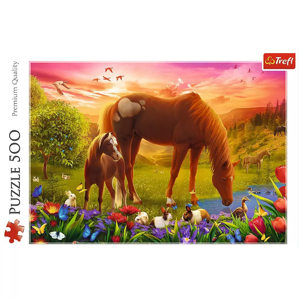 Puzzle trefl 500 calutii la apus