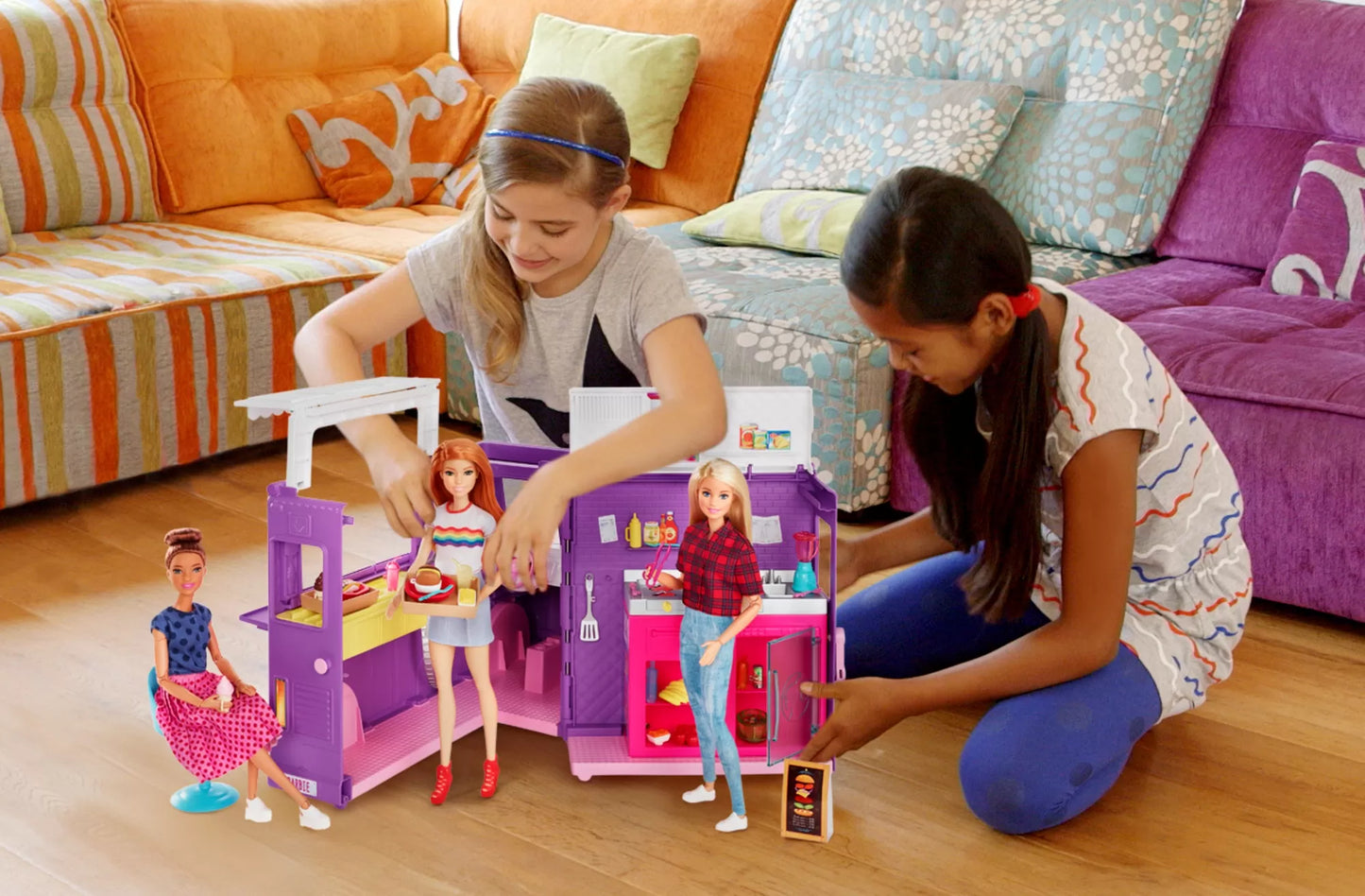 Barbie set cu rulota la picnic