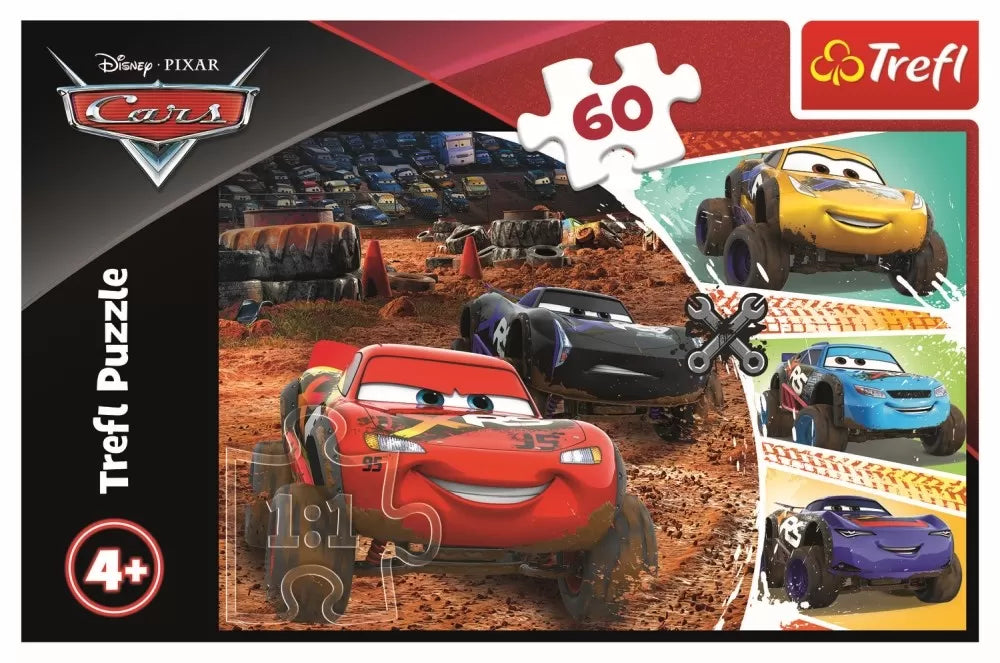 Puzzle trefl 60 fulger mcqueen cu prietenii