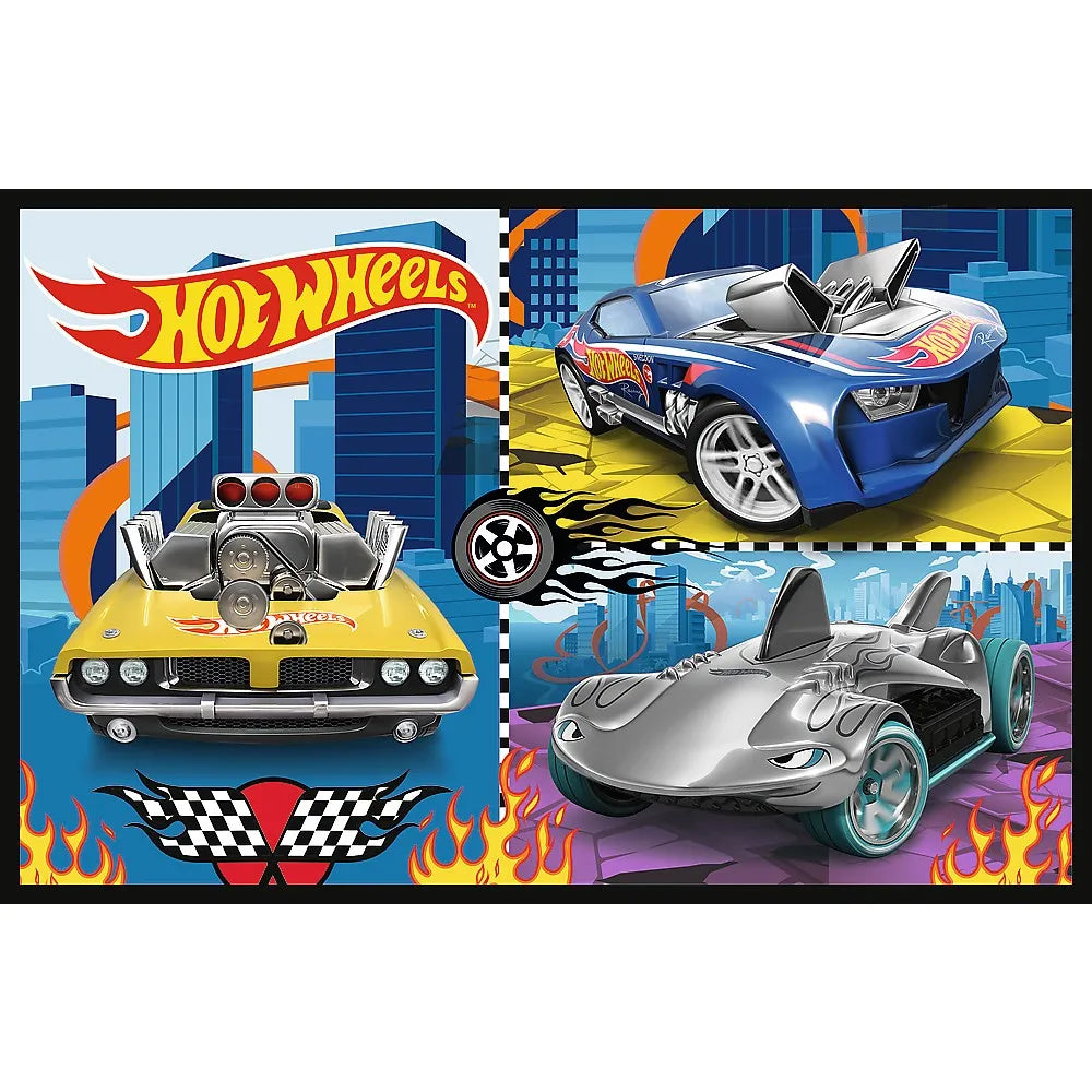 Puzzle trefl 2x70 hot wheels masini