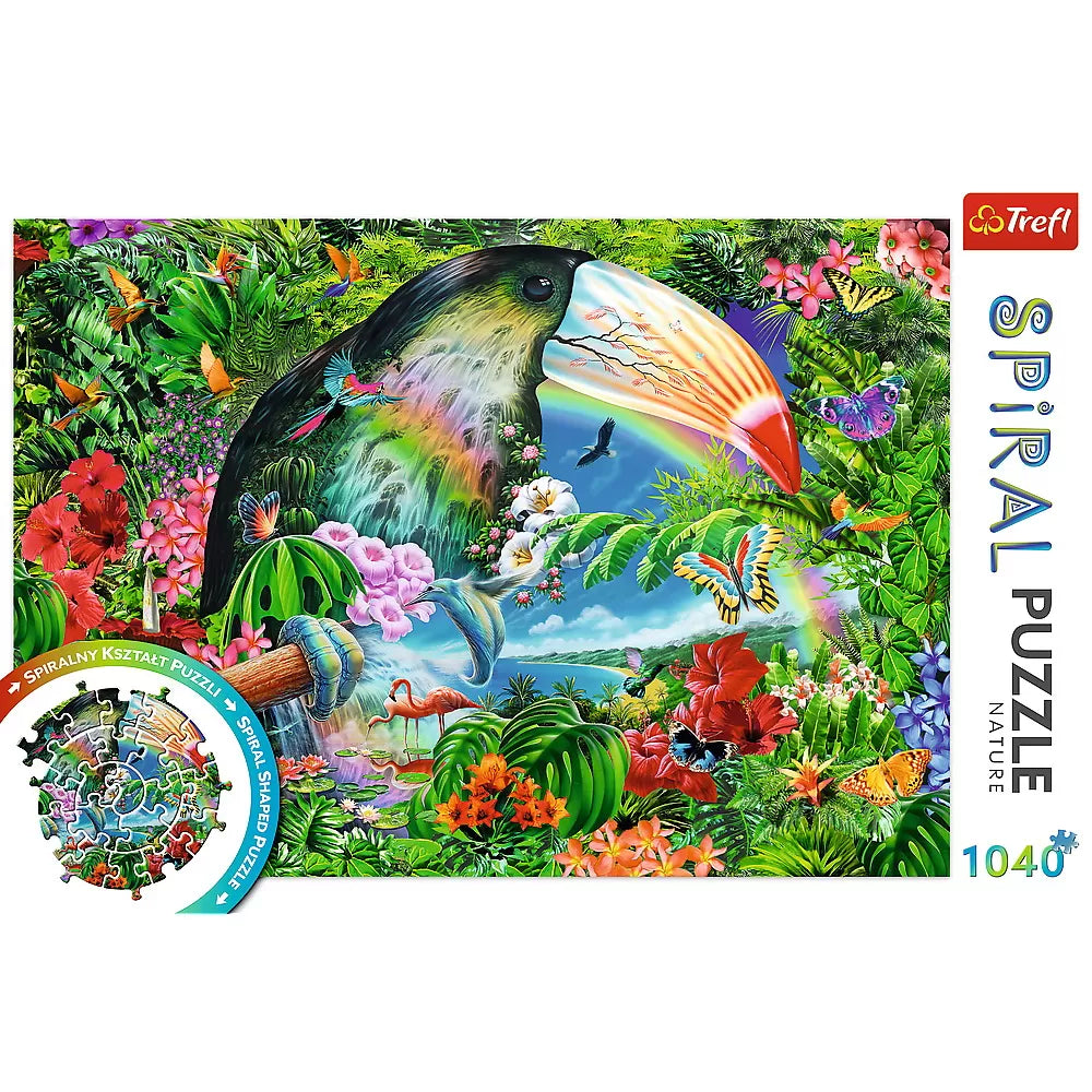 Puzzle trefl spiral 1040 piese animale tropicale
