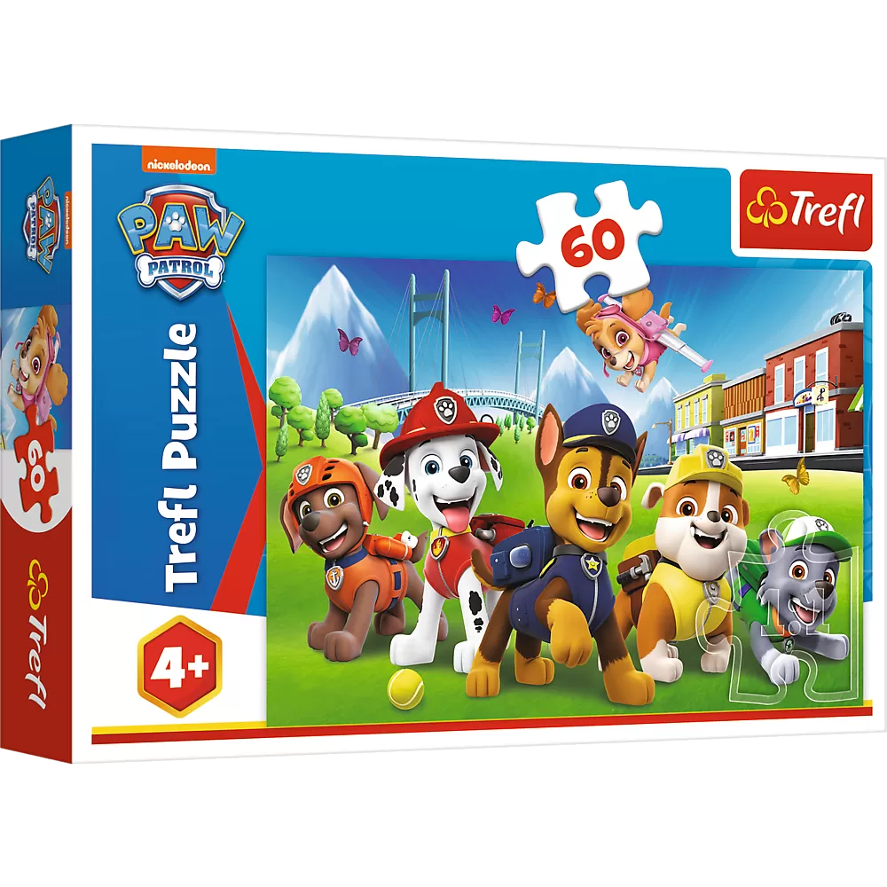 Puzzle trefl 60 piese patrula catelusilor cateii in iarba