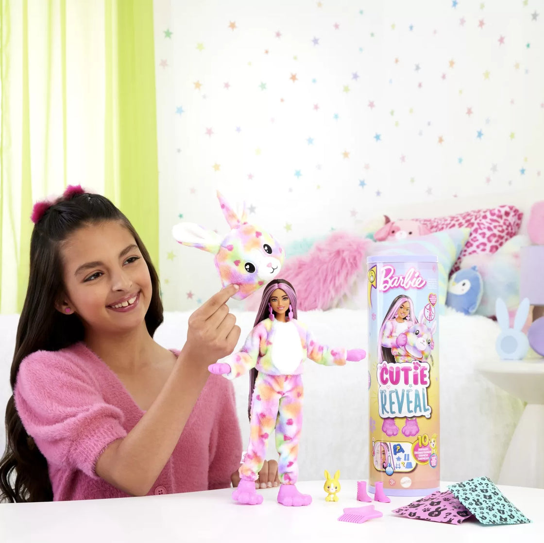 Barbie papusa barbie cutie reveal iepuras