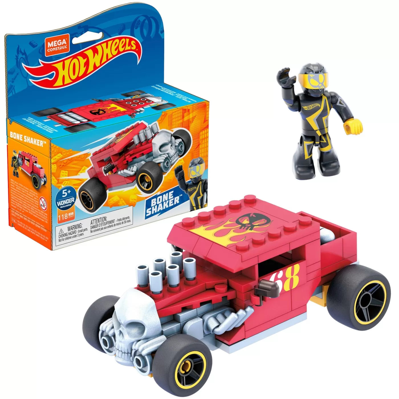 Hot wheels mega masinuta construibila bone shaker