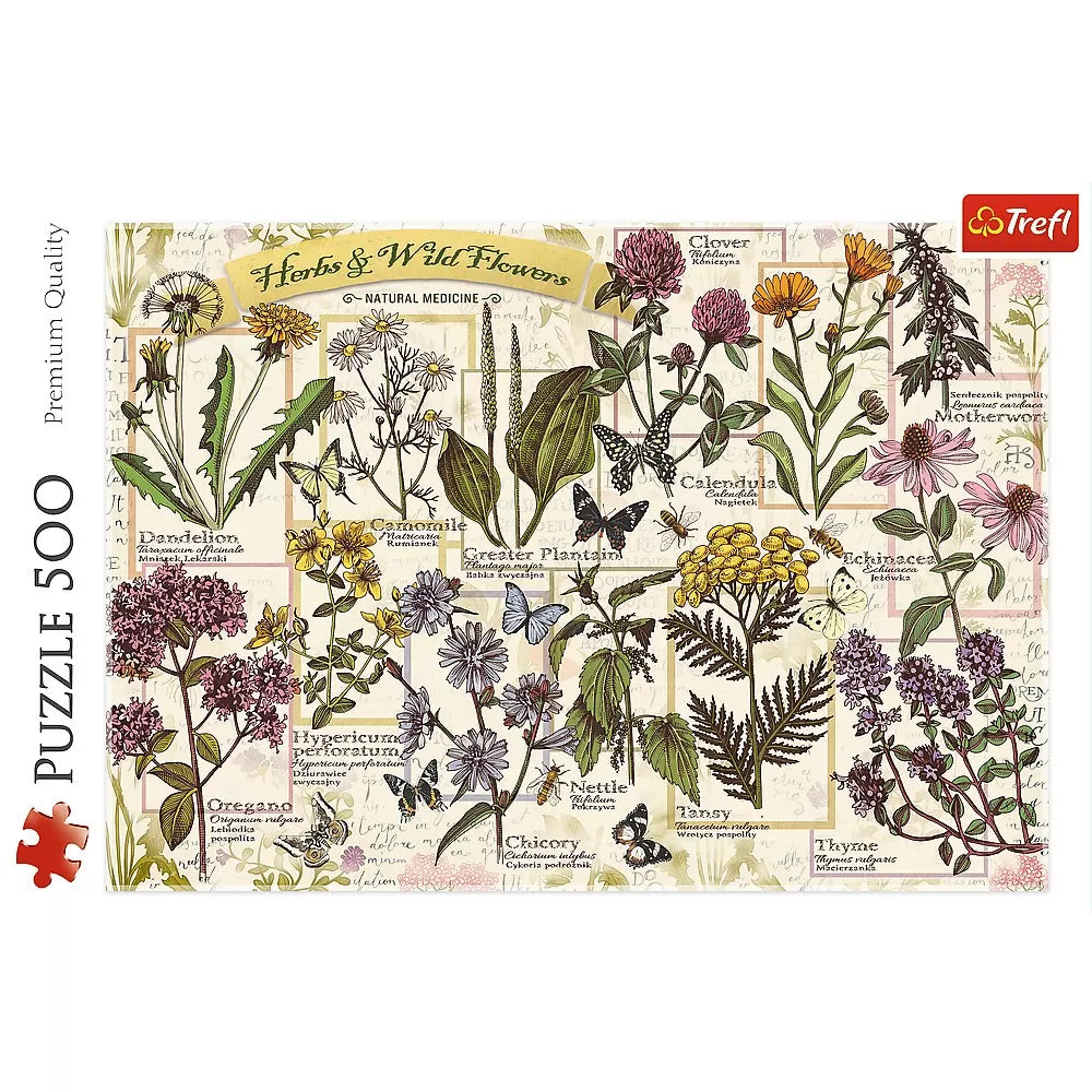 Puzzle trefl 500 plante si flori salbatice