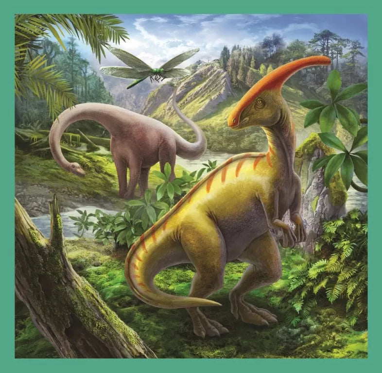 Puzzle trefl 3in1 lumea extraordinara a dinozaurilor