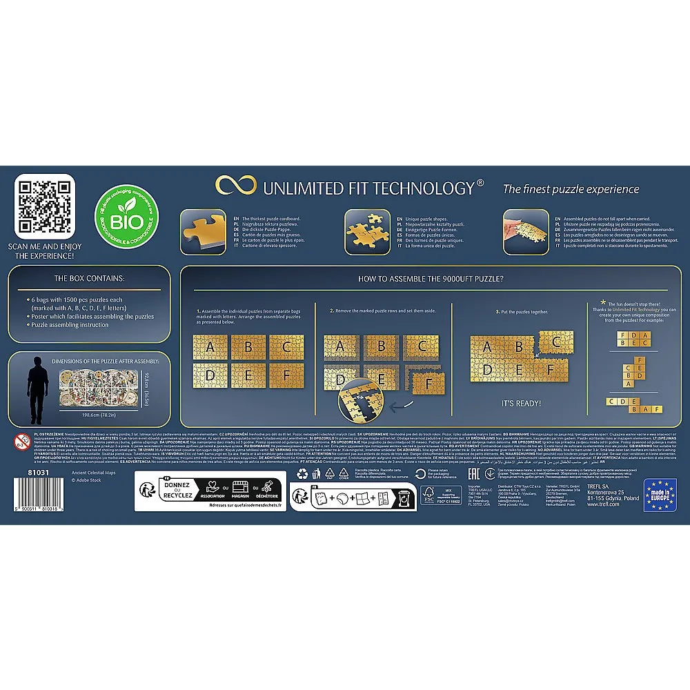 Puzzle trefl uft 9000 harti celeste antice