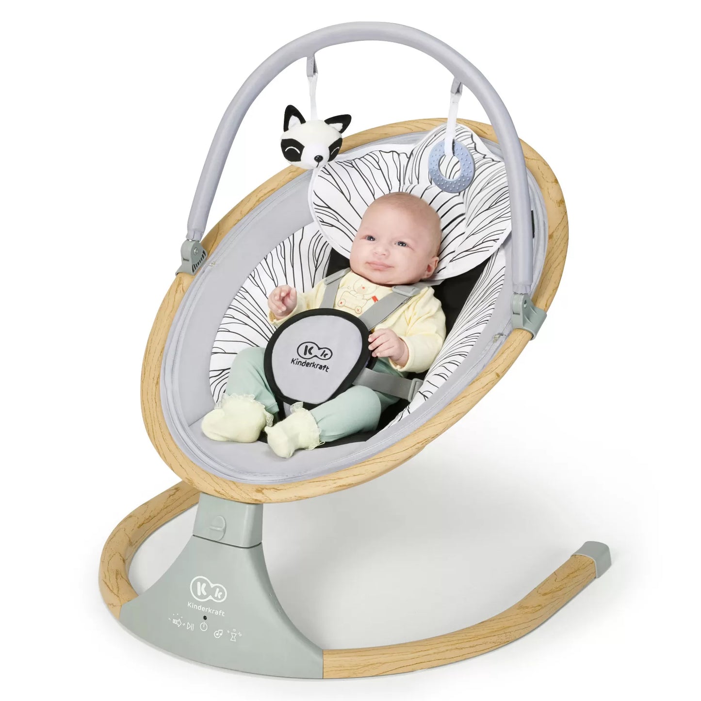 Leagan electric 2 in 1 kinderkraft lumi, grey