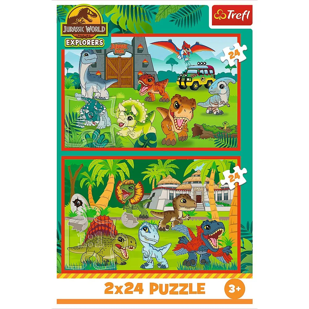 Puzzle trefl 2x70 jurassic world universul jurassic park