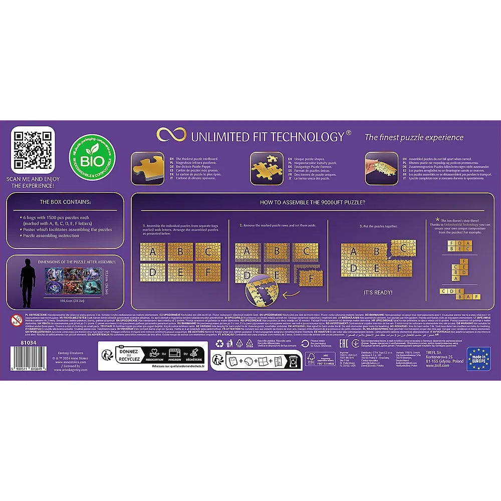 Puzzle trefl uft 9000 anne stokes collections creaturi fantastice