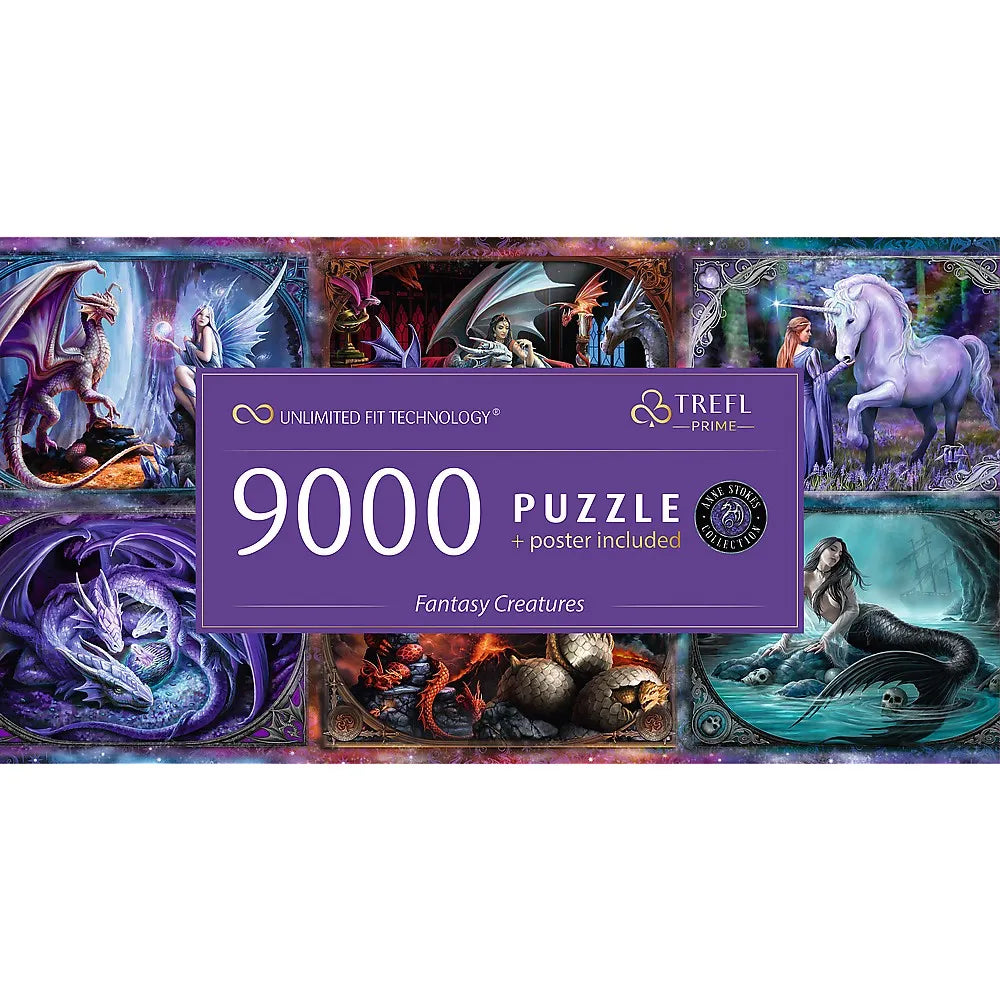 Puzzle trefl uft 9000 anne stokes collections creaturi fantastice