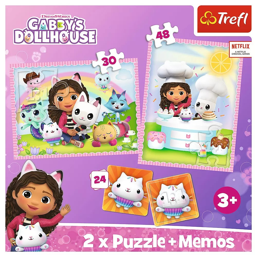 Puzzle trefl 2in1 memo gabbys dollhouse gabi si prietenii ei