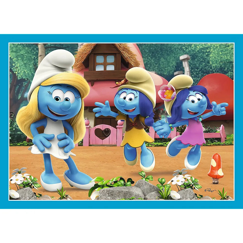 Puzzle trefl 4in1 strumfii satul strumfilor