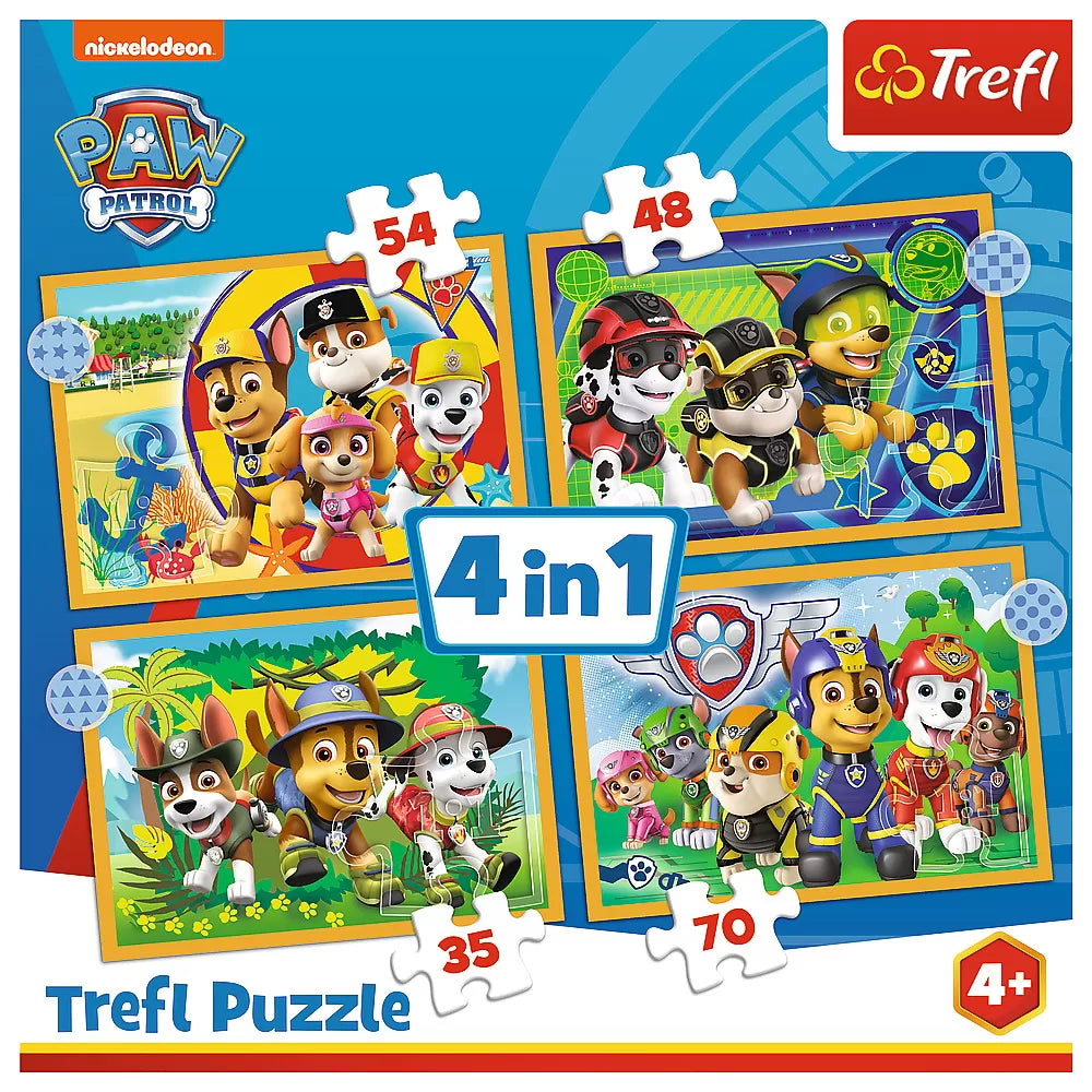 Puzzle trefl 4in1 patrula catelusilor - sarbatorile