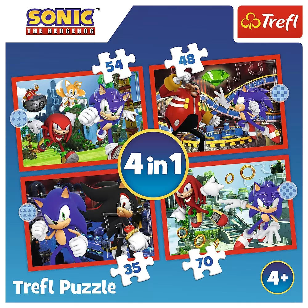 Puzzle trefl 4in1 sonic aventurile lui sonic
