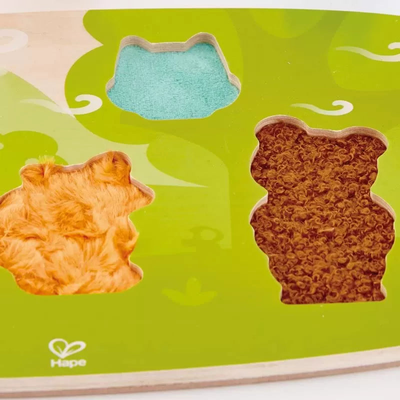 Hape puzlle tactil -  animalele din padure