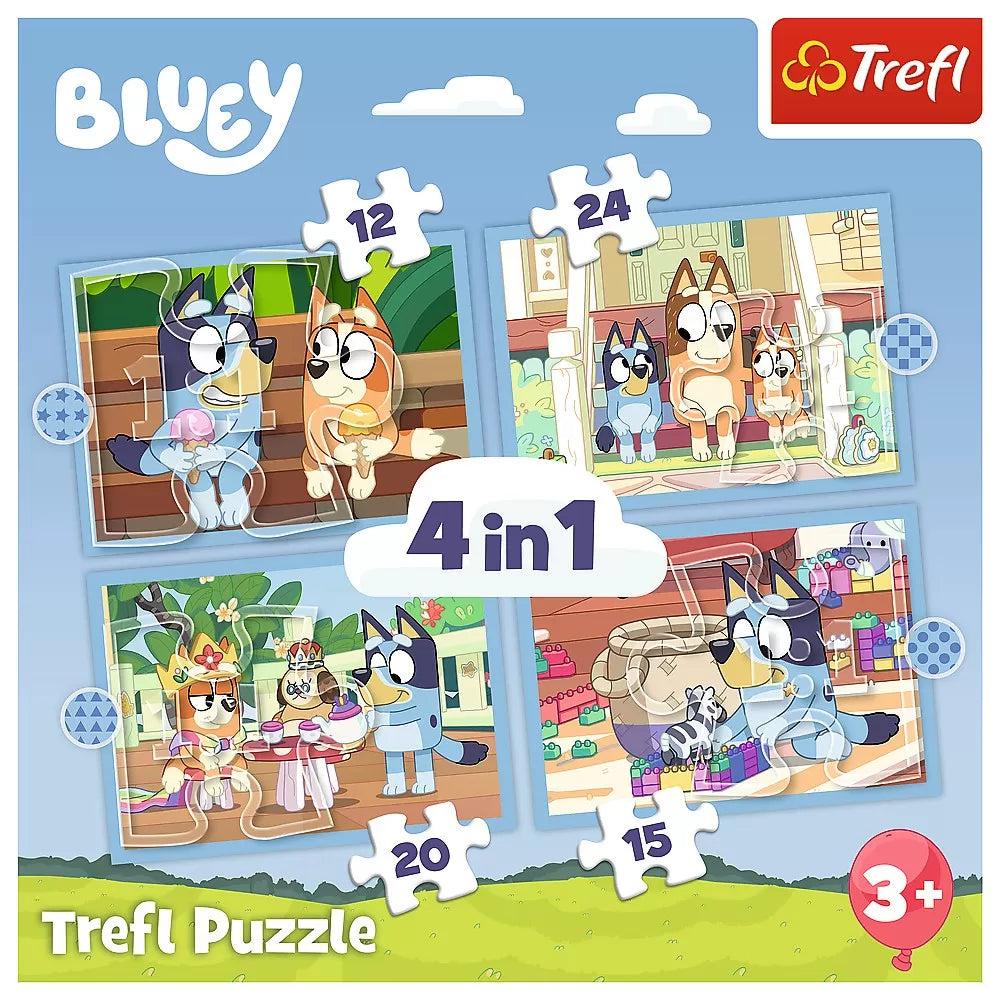 Puzzle trefl 4in1 bluey si lumea ei