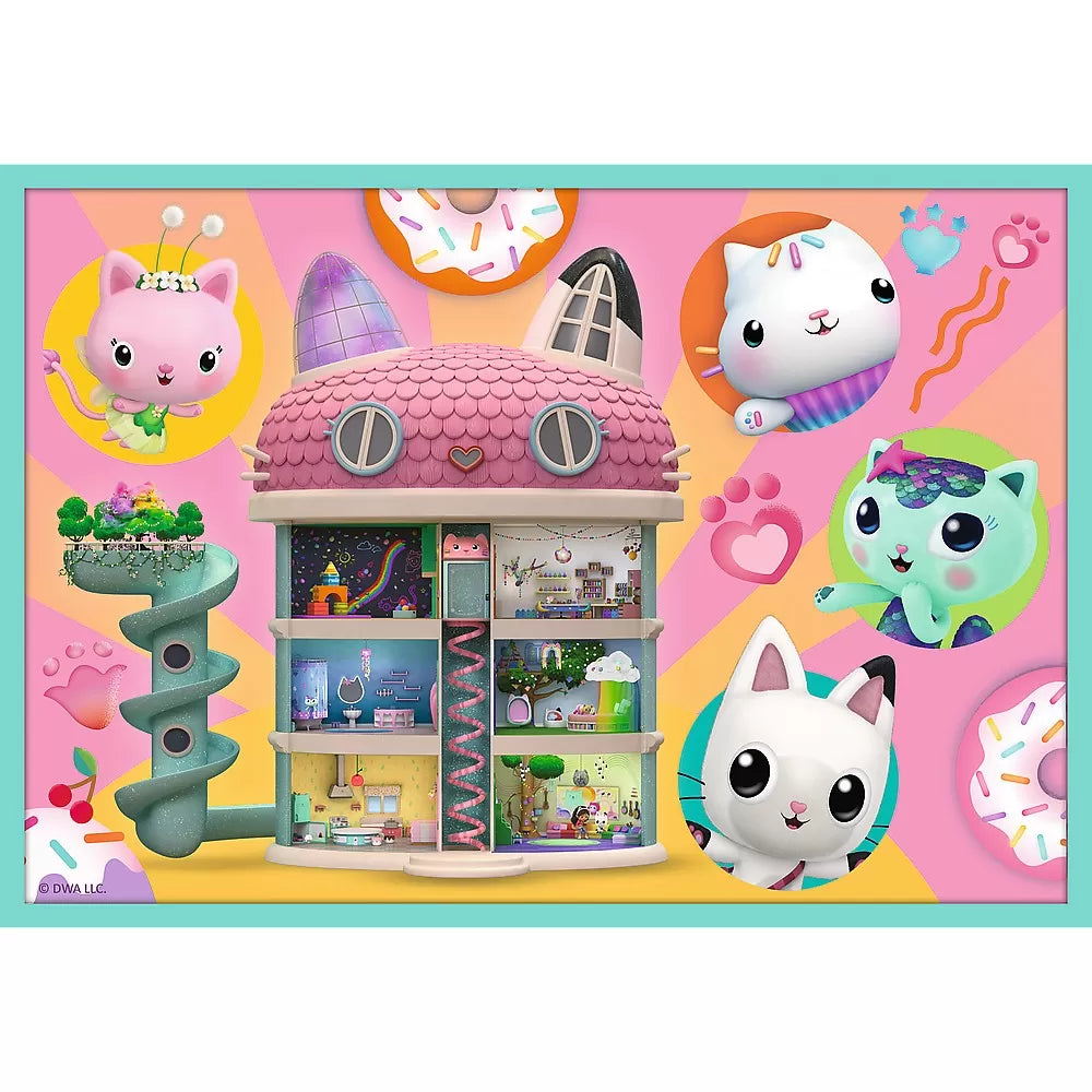 Puzzle trefl 10in1 gabbys dollhouse in universul lui gabby